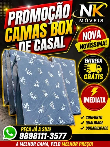 Promoção de camas box de casal de espuma e molas novas, ENTREGAMOS HOJE MESMO!