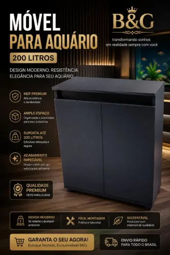 Móvel para aquário de 200 litros 