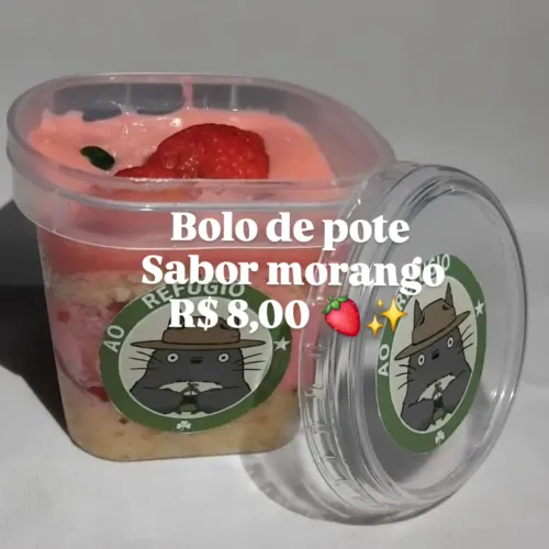 Mousse e bolo de pote