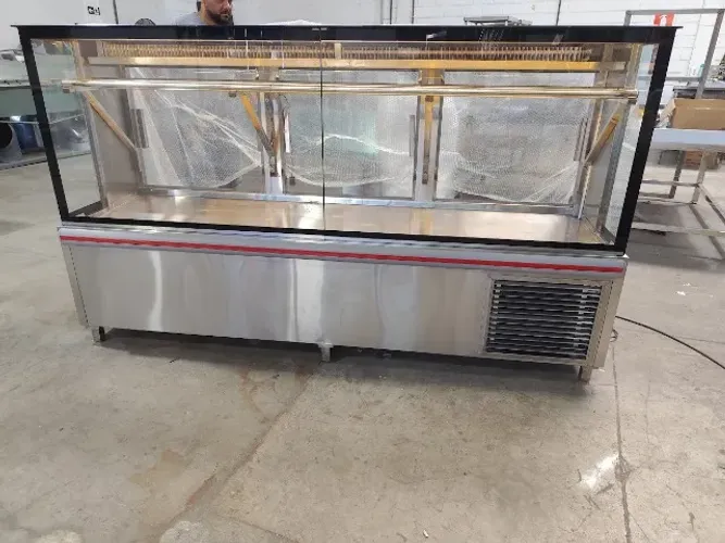 Vitrine Estufa 1200mm Inox Aquecida para Lanchonete