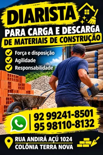 DIARISTA PARA CARGA E DESCARGA DE MATERIAIS