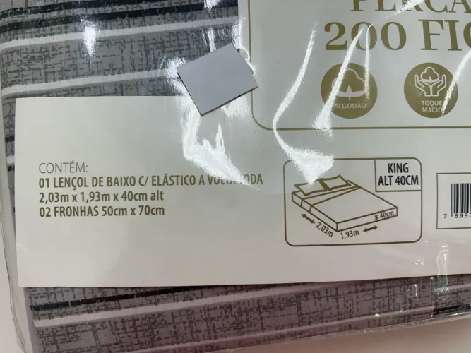Lençol algodão King