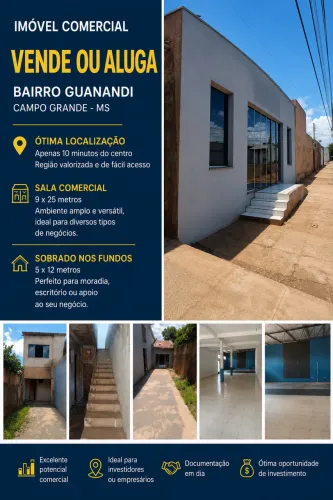 Vendo ou alugo área comercial(guanandi)
