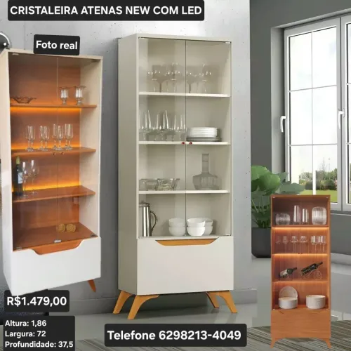 CRISTALEIRA ATENAS NEW COM LED