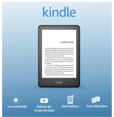 Kindle 10a. geração com bateria de longa duração - Cor Preta