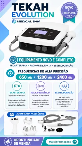 Tekah Evolution Smart - Aparelho De Tecarterapia E Radiofrequência - Medical San