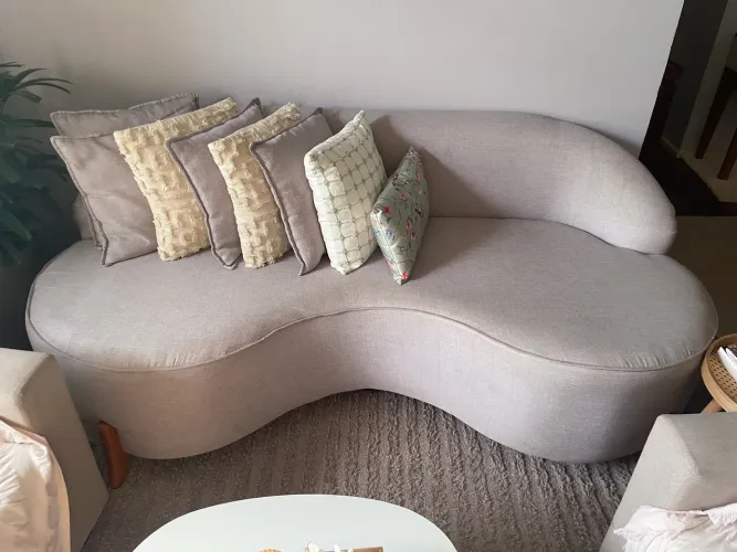 Vendo sofá orgânico de linho novo!!