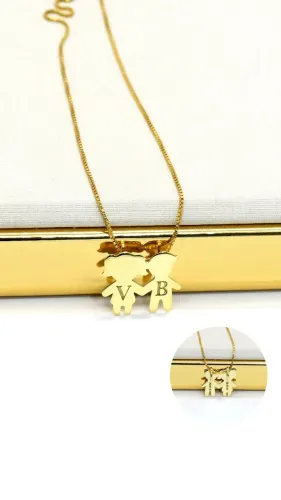 PINGENTE OURO 18 K - PINGENTE MENINO E MENINA