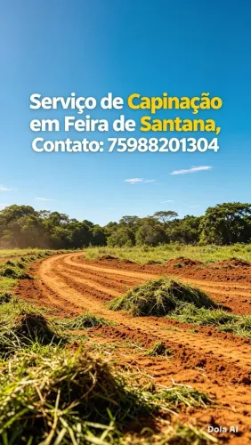 Trabalho de capinação em feira chama 