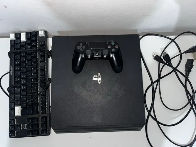 PS4 PRO 1 CONTROLE + TECLADO WARRIOR DAZZ RED