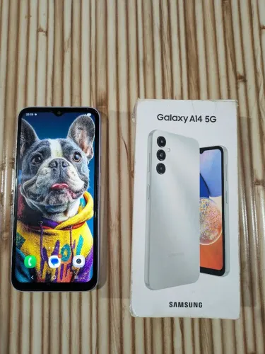 SAMSUNG A14 5G 128GB Silver Iron NA CAIXA COM CARREGADOR TURBO FAST SAMSUNG