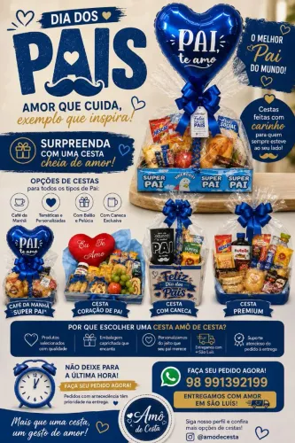 Cesta Café da Manhã Dia Dos Pais Diversos Modelos Encomende Já A Sua!