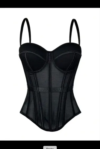CORSET ESPARTILHO - PRETO