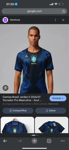 Camisa do Brasil Azul 1 linha G pra hoje