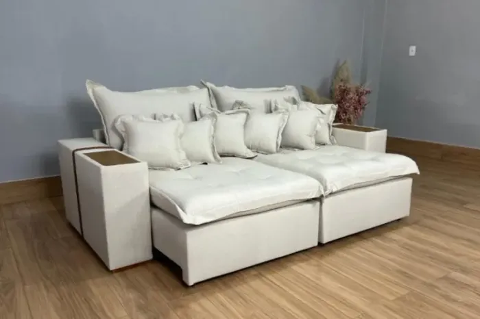 sofá cama retrátil reclinável gabriela 2.50M-FRETE GRATIS / ENTREGA HOJE!!