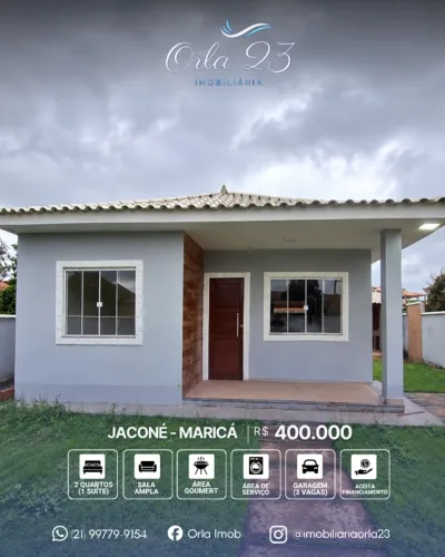 JACONÉ, ORLA 23 IMOBILÁRIA VENDE! Linda casa de 1ª locação