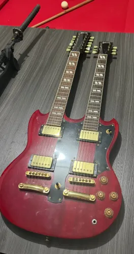 Gibson Chinesa Eds-1275 Double Neck, Vermelha C/ Dourado (Usado)