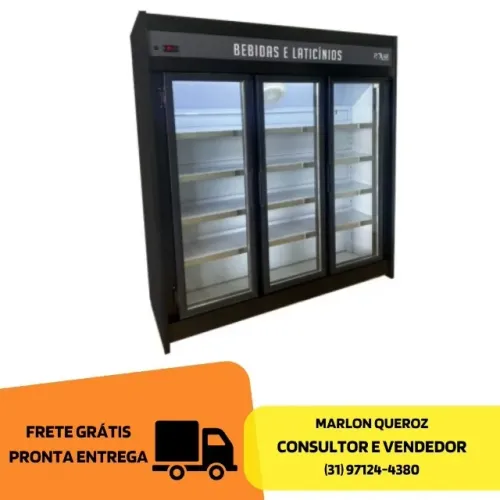 Freezer Refrigerador 3 Portas Preto Polar