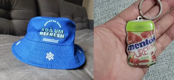 kit Mentos / Chaveiro + chapéu de praia bucket / ccxp
