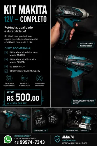 Parafusadeira e furadeira Makitas