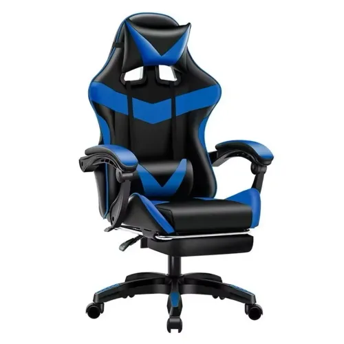 Cadeira Escritório/Gamer Ergonômica Reclinável Apoio Suporte Lombar Tecido De Couro