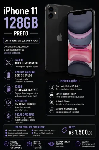 Vendo IPhone 11 em bom estado