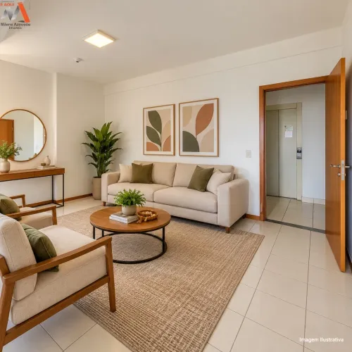 Apartamento com 2 quartos e sacada no Residencial Rio Figueira
