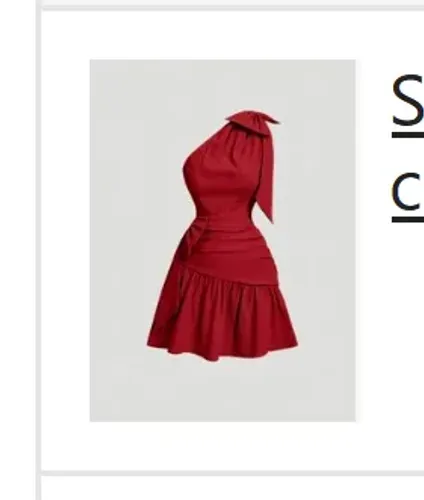 vestido vermelho de um ombro com laço super elegante