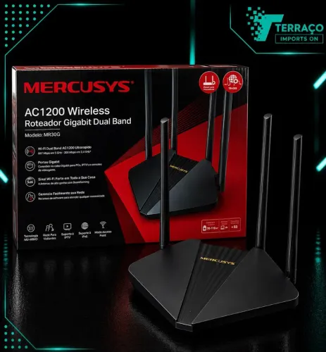 ROTEADOR GIGABIT DUAL BAND AC1200 MERCUSYS MR30G