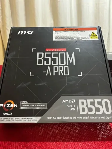 PLACA MÃE MSI B550M -A PRO AMD SOCKET (NOVO, NUNCA UTILIZADO)