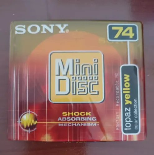 MiniDisc Sony MDW-74EY Topaz Yellow 74 min - Novo