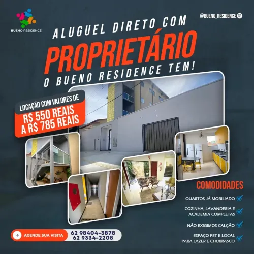Com e sem suite, com areas mobiliadas, com permissão de pets e internet de brinde
