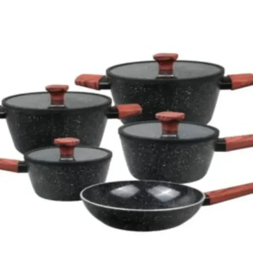 Jogo de Panelas Baccani 5 Peças Cerâmica Preto Antiaderente