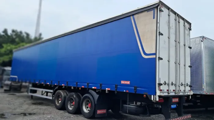 Carreta Baú Sider 30 pallets 15.40 com pneus 