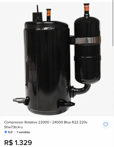 Compressor Rotativo 24000 Btus R22 220v Shw73tc4-u
