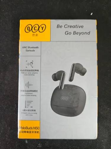 Fone QCY MeloBuds N50 Bluetooth 5.4 ANC Multiponto Preto original lacrado