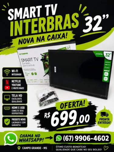Tv 32 polegadas smart com Xplus integrada