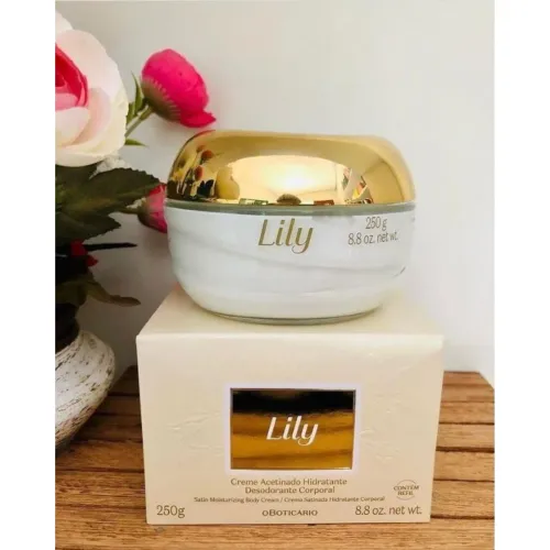 Creme Acetinado Hidratante Desodorante Corporal Lily 250g
