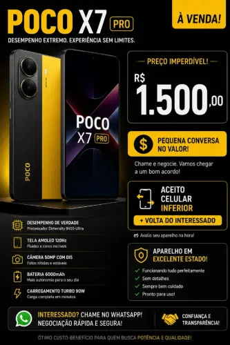 ? POCO X7 PRO À VENDA ?512GB/12 RAM