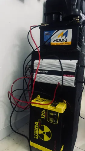 Aparelho de som automotivo MÓDULO + fonte + bateria etc