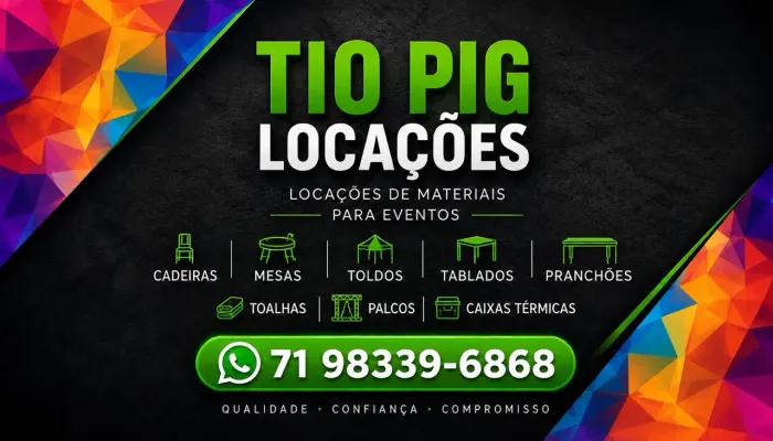 Aluguel de Mesas, Cadeiras, Toldos, Pranchões e Caixas Térmicas