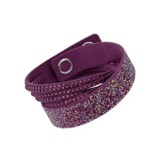 Pulseira Swarovski Incentive Roxa Original - Nova - 36 cm
