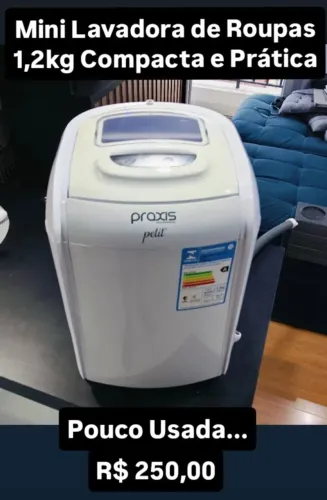 Mini Lavadora de Roupas 1,2Kg. Prática e Compacta 220v
