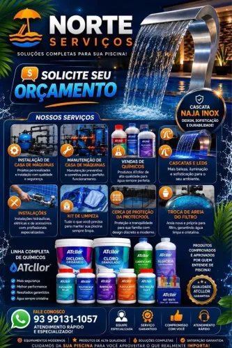 Servições e produtos para manutenção da sua piscina
