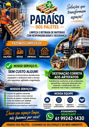 Resíduos, artefatos e madeiras.