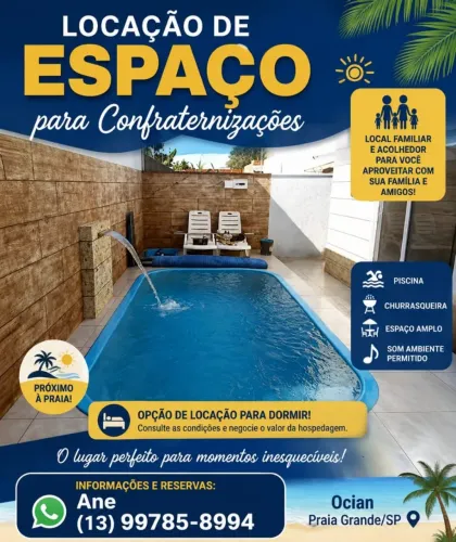 Locação de espaço para confraternização