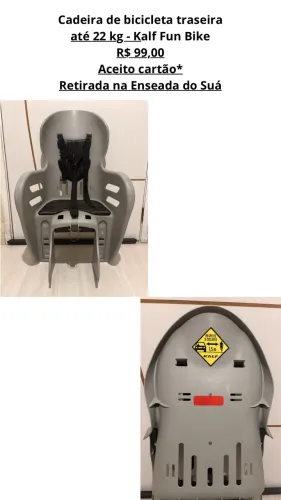 Cadeira traseira para bicicleta até 22kg