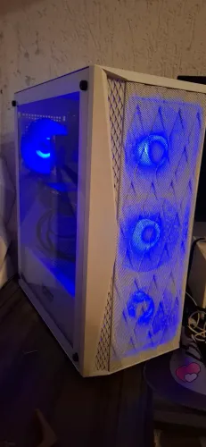Pc Gamer Branco com Fans RGB | RX 5500 XT 8GB | E5 2650 V4 | 16GB RAM | SSD 512GB