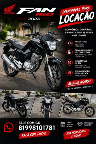 Moto para alugar fan 2023