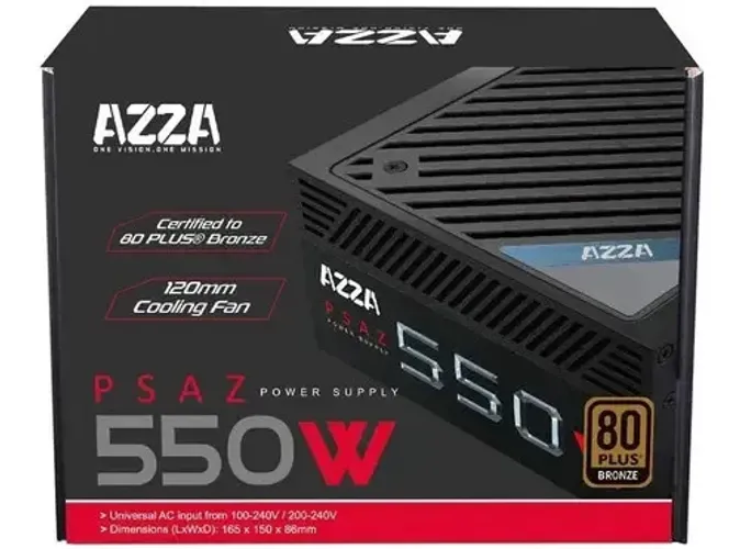 Fonte Azza 550w 80 plus bronze 